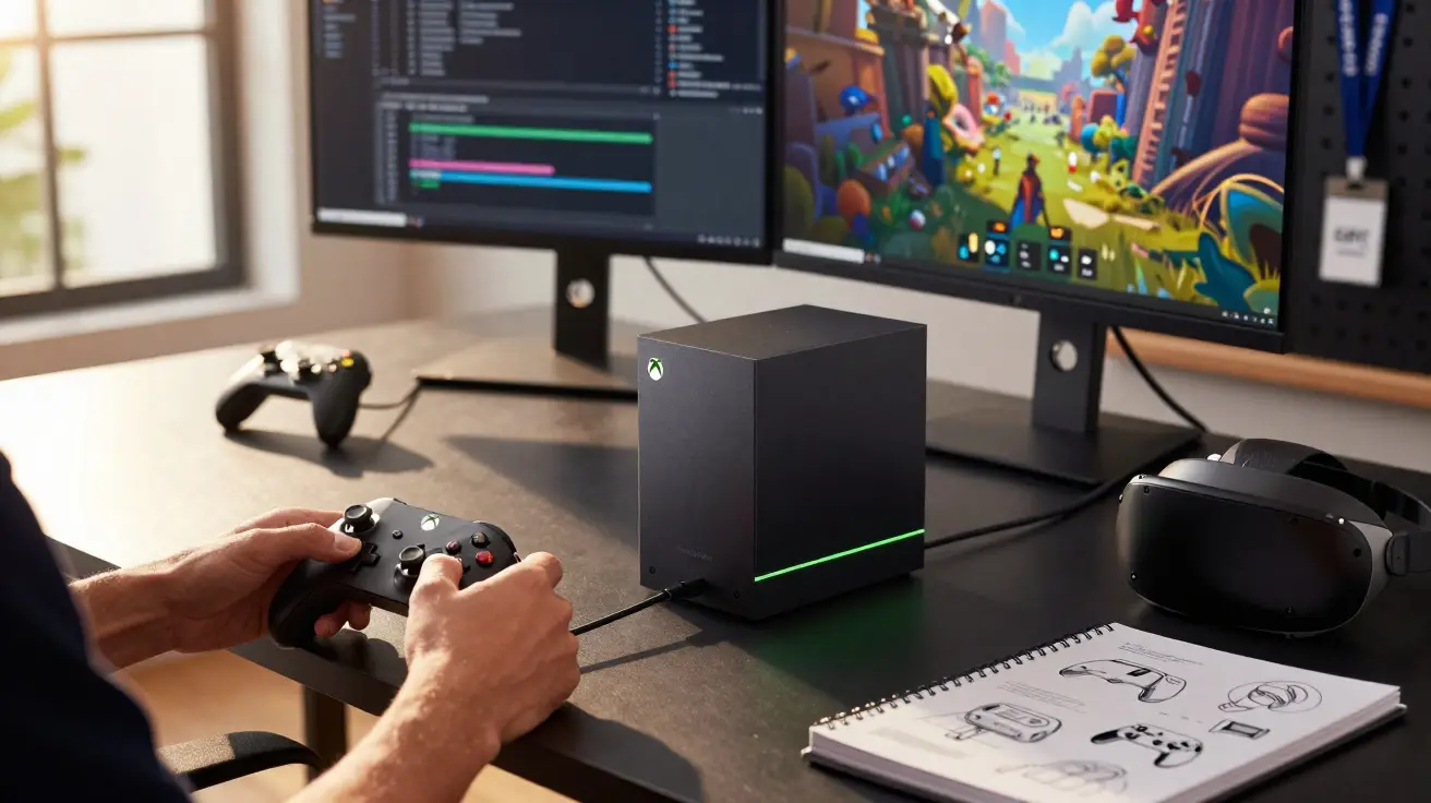 Console Xbox e controle em imagem promocional