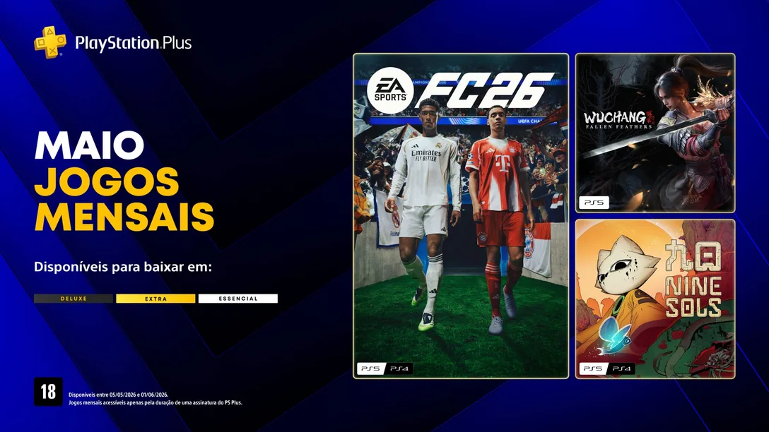 Jogos mensais do PlayStation Plus de maio de 2026