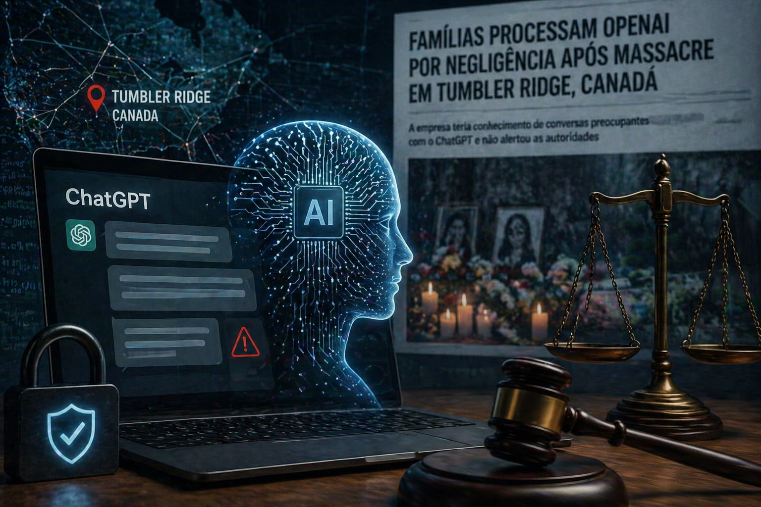 Representação de inteligência artificial, segurança digital e responsabilidade legal